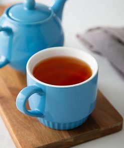 Olympia Cafe Stacking Mugs Blue 340ml 6 Pack (JF998)