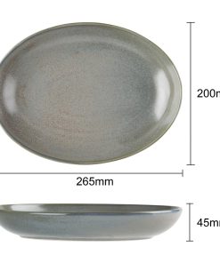Olympia Ember Oval Bowls Blue 265x200mm 4 Pack (JK177)