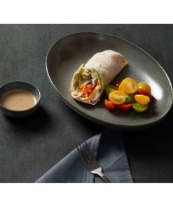 Olympia Ember Oval Bowls Blue 265x200mm 4 Pack (JK177)