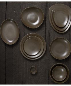 Olympia Ember Oval Bowls Mahogany 265x200mm 4 Pack (JK179)