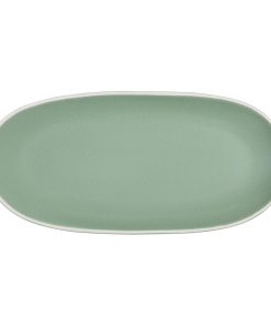 Olympia Chia Oval Plates Green 280x135mm 6 Pack (JK490)