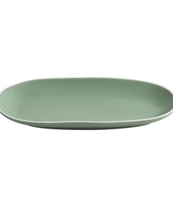 Olympia Chia Oval Plates Green 280x135mm 6 Pack (JK490)