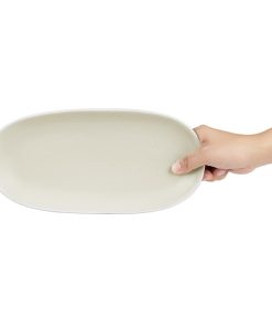Olympia Chia Oval Plates Sand 280x135mm 6 Pack (JK491)