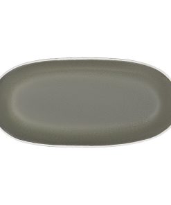 Olympia Chia Oval Plates Charcoal 280x135mm 6 Pack (JK492)