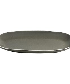 Olympia Chia Oval Plates Charcoal 280x135mm 6 Pack (JK492)