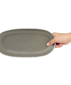 Olympia Chia Oval Plates Charcoal 280x135mm 6 Pack (JK492)