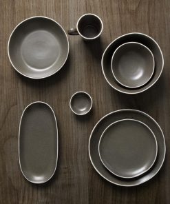 Olympia Chia Oval Plates Charcoal 280x135mm 6 Pack (JK492)