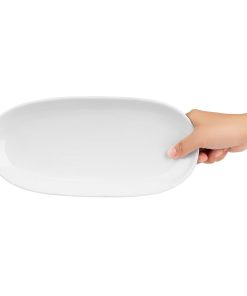 Olympia Chia Oval Plates White 280x135mm 6 Pack (JK493)