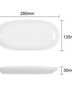 Olympia Chia Oval Plates White 280x135mm 6 Pack (JK493)