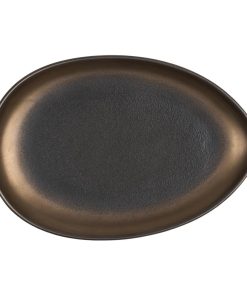 Olympia Ochre Teardrop Plates 257x180mm 6 Pack (JK495)