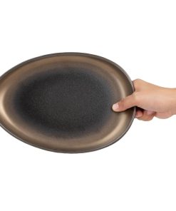 Olympia Ochre Teardrop Plates 257x180mm 6 Pack (JK495)