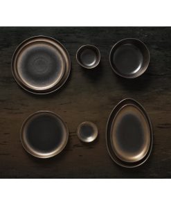 Olympia Ochre Teardrop Plates 257x180mm 6 Pack (JK495)