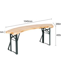 Bolero German Beer Bench and Round Table Set 1670x460mm (JK498)