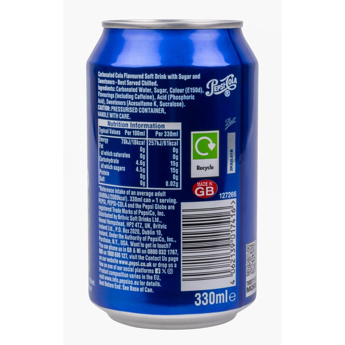 Pepsi Cans 330ml 24 Pack (KA804)