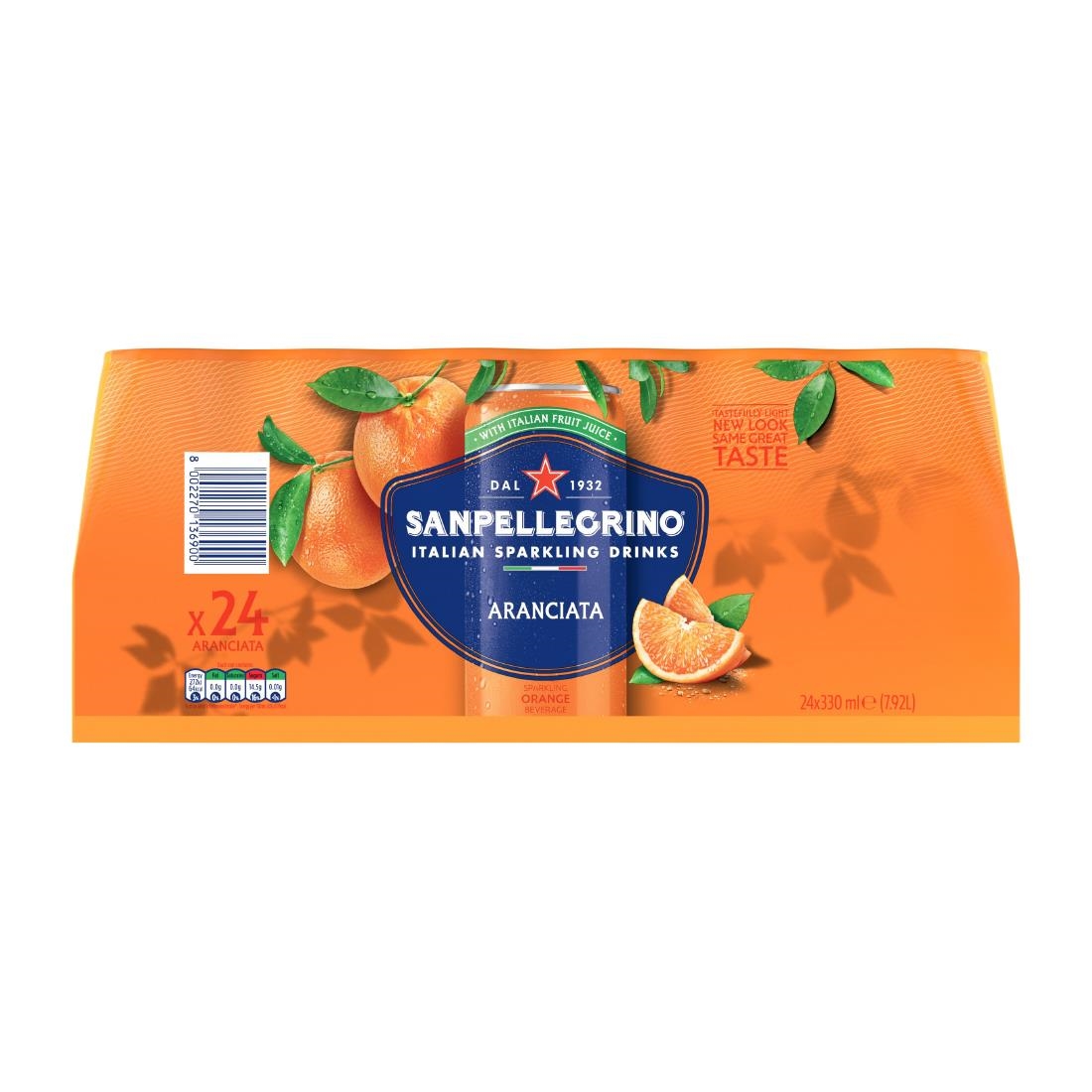 San Pelligrino Orange Cans 330ml 24 Pack (KA812)