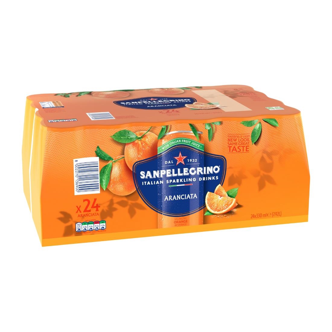 San Pelligrino Orange Cans 330ml 24 Pack (KA812)