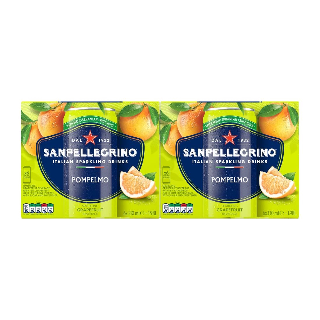San Pelligrino Grapefruit Cans 330ml 24 Pack (KA815)