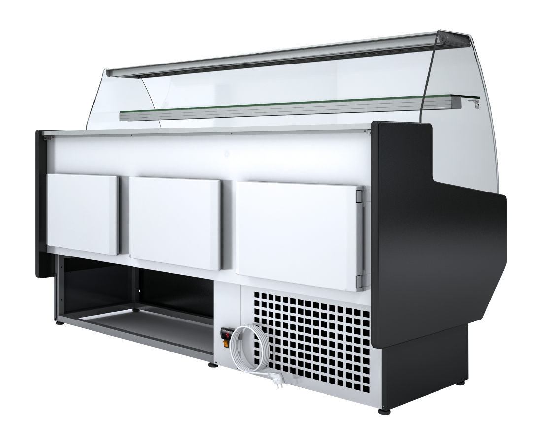 Polar G-Series Curved Glass Serve Over Counter Fridge 2m (PG015)