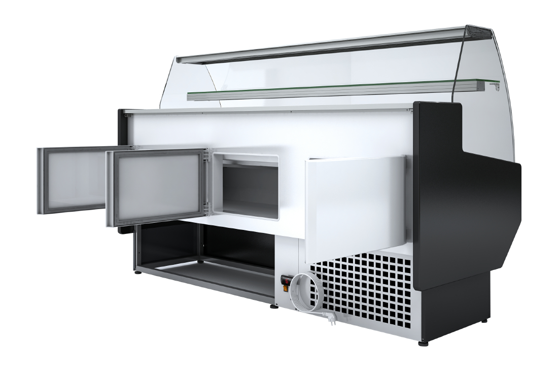 Polar G-Series Curved Glass Serve Over Counter Fridge 2m (PG015)