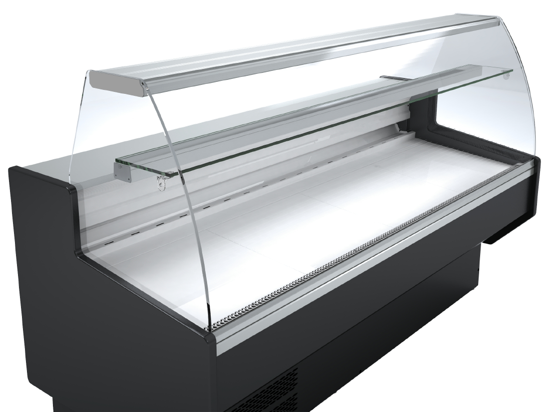 Polar G-Series Curved Glass Serve Over Counter Fridge 2m (PG015)