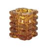 Hollowick Faceted Cube Amber Glasses Votive 76x 83mm 6 Pack (VV4060)