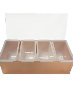 Beaumont 4 Part Stainless Steel Condiment Holder Copper Plated (3887)