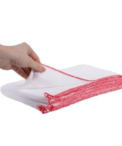 Jantex Dish Cloths Red 400x300mm 10 Pack (JB594)