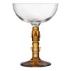 Onis Tiki Coupe Amber Stem Glasses 250ml 6 Pack (FM305)