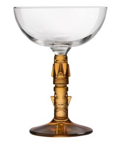 Onis Tiki Coupe Amber Stem Glasses 250ml 6 Pack (FM305)