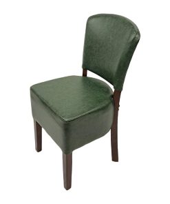 Hanoi Dining Chairs In Dark Walnut with Bison Vinyl Cedar 2 Pack (HP755)