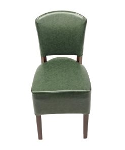 Hanoi Dining Chairs In Dark Walnut with Bison Vinyl Cedar 2 Pack (HP755)
