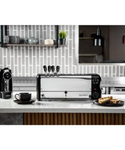 Rowlett Esprit 6 Slot Toaster Jet Black with Duraheat Elements and Sandwich Cage (HW917)