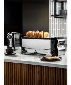 Rowlett Esprit 6 Slot Toaster Jet Black with Duraheat Elements and Sandwich Cage (HW917)