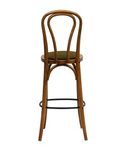 Hoop Back Bar Chair in Weathered Oak with Shetland Forest Seat (HX847)