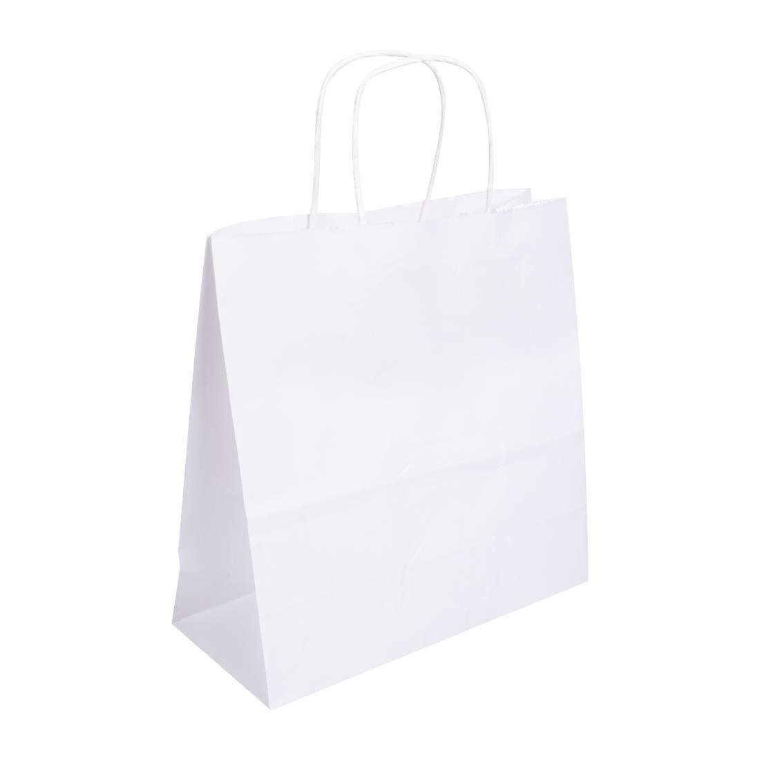 Fiesta Recyclable Twist Handle White Paper Bags Small 250 Pack (HY761)