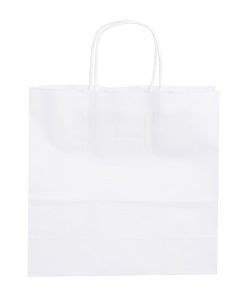 Fiesta Recyclable Twist Handle White Paper Bags Small 250 Pack (HY761)