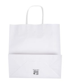 Fiesta Recyclable Twist Handle White Paper Bags Medium 250 Pack (HY763)