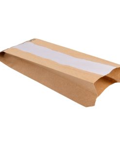 Fiesta Compostable Baguette Bags with Glassine Window 300x100mm 1000 Pack (HY775)