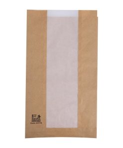 Fiesta Compostable Bread Bags with Glassine Window 320x180mm 1000 Pack (HY776)
