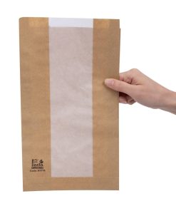 Fiesta Compostable Bread Bags with Glassine Window 320x180mm 1000 Pack (HY776)