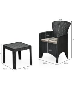 Bolero Elements Outdoor Chair and Table Set (JB864)