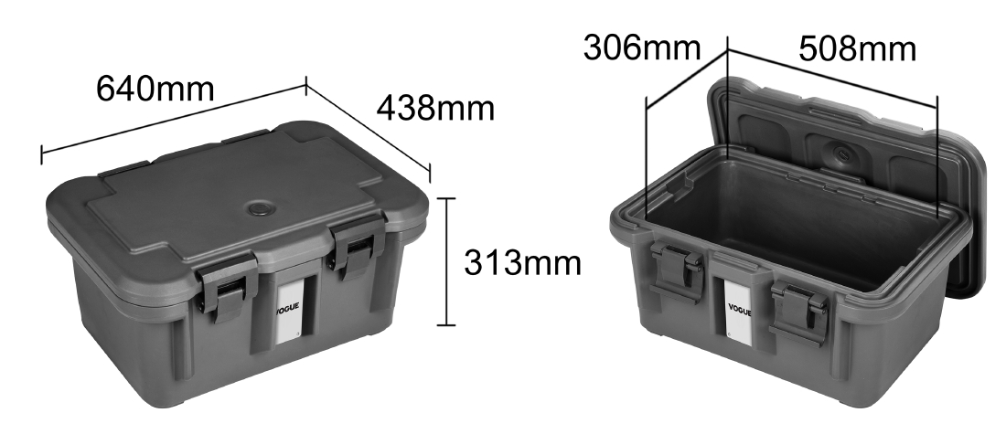 Vogue Top Loading Heavy Duty Insulated GN Box (JE370)