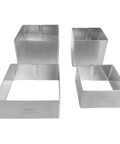 Nisbets Essentials St-St Mousse Squares 4 Pack (JK413)