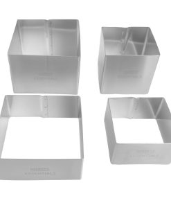 Nisbets Essentials St-St Mousse Squares 4 Pack (JK413)