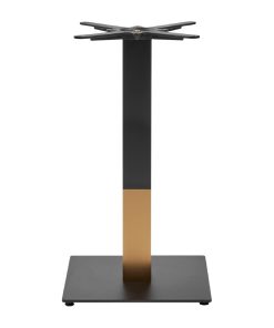Boston Sleek Small Square Dining Table Base Black and Gold (JK451)