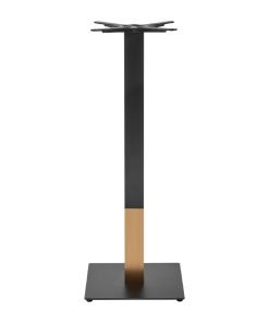 Boston Sleek Small Square Bar Height Table Base Black and Gold (JK453)