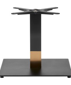 Boston Sleek Large Square Coffee Table Base Black and Gold (JK454)