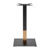 Boston Sleek Large Square Mid Height Table Base Black and Gold (JK456)