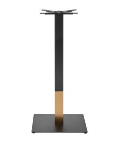 Boston Sleek Large Square Bar Height Table Base Black and Gold (JK457)