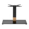 Boston Sleek Small Rectangular Coffee Table Base Black and Gold (JK458)